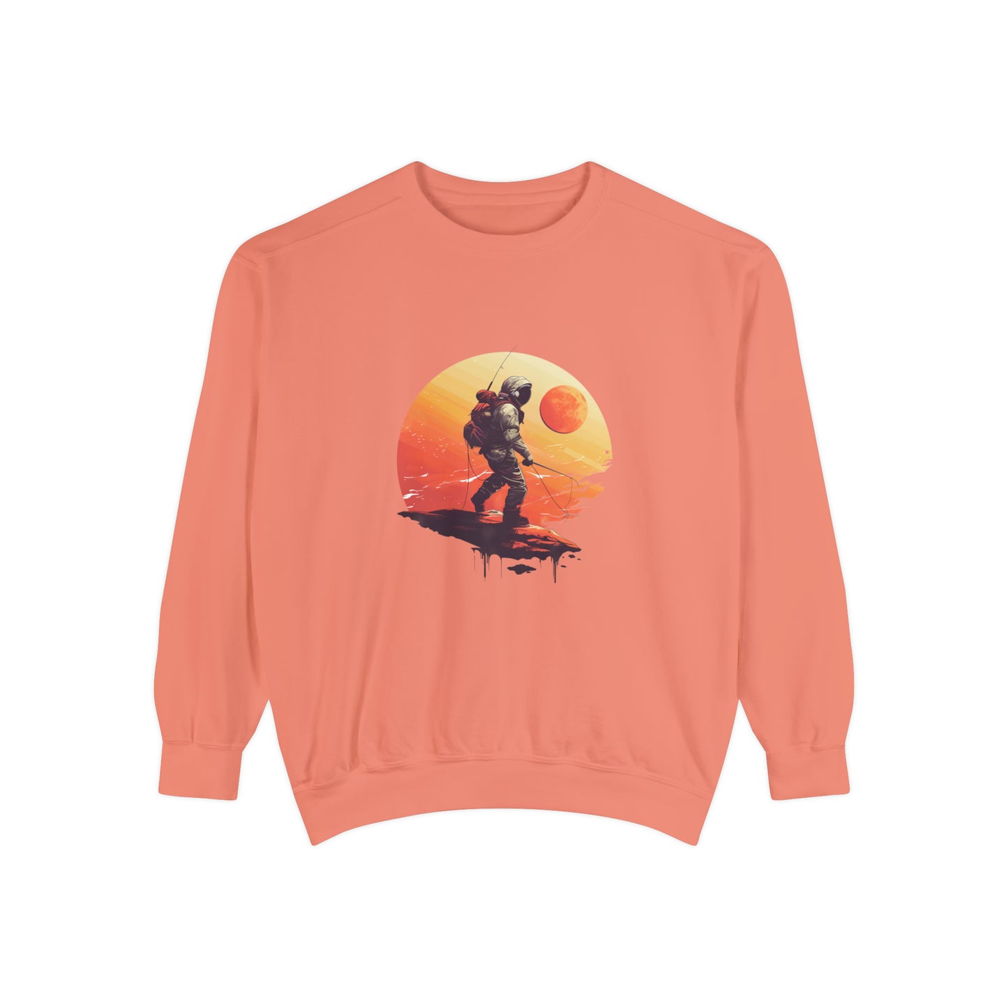 Cosmic Spaceman Crewneck Sweatshirt | Unisex Garment-Dyed Sweatshirt