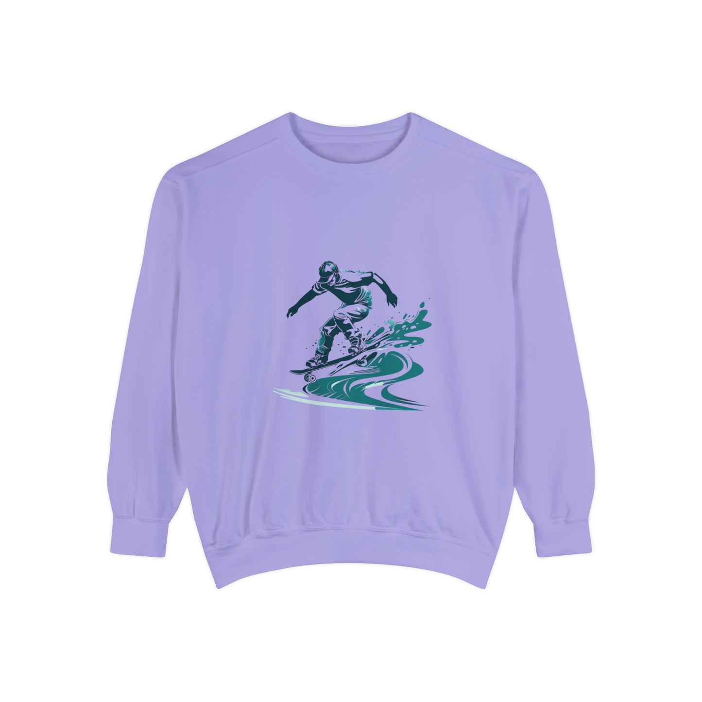 Oceanic Surfer Wave Crewneck Sweatshirt | Unisex Garment-Dyed Sweatshirt