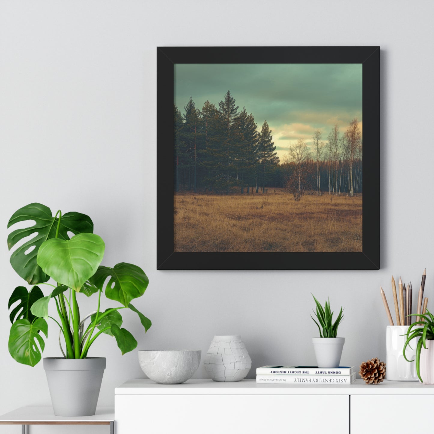 Twilight in the Wild - Rustic Forest Art Frame | Framed Horizontal Poster