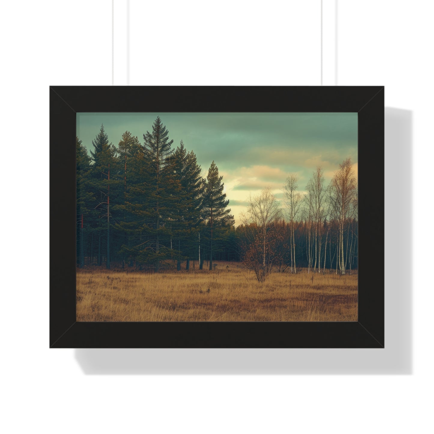 Twilight in the Wild - Rustic Forest Art Frame | Framed Horizontal Poster