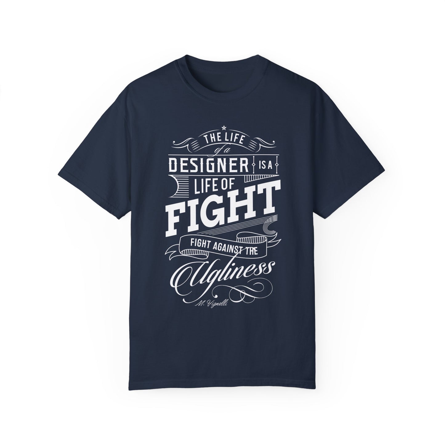 Creative Designer's Motivational Tee | 'Life of Fight' Maroon Typography T-Shirt | XCalibre Designs