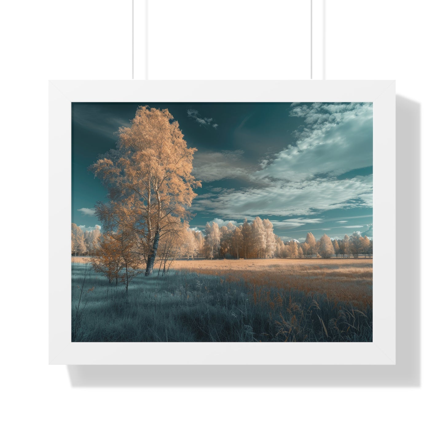 Surreal Azure - Ethereal Landscape Art Frame | Framed Horizontal Poster