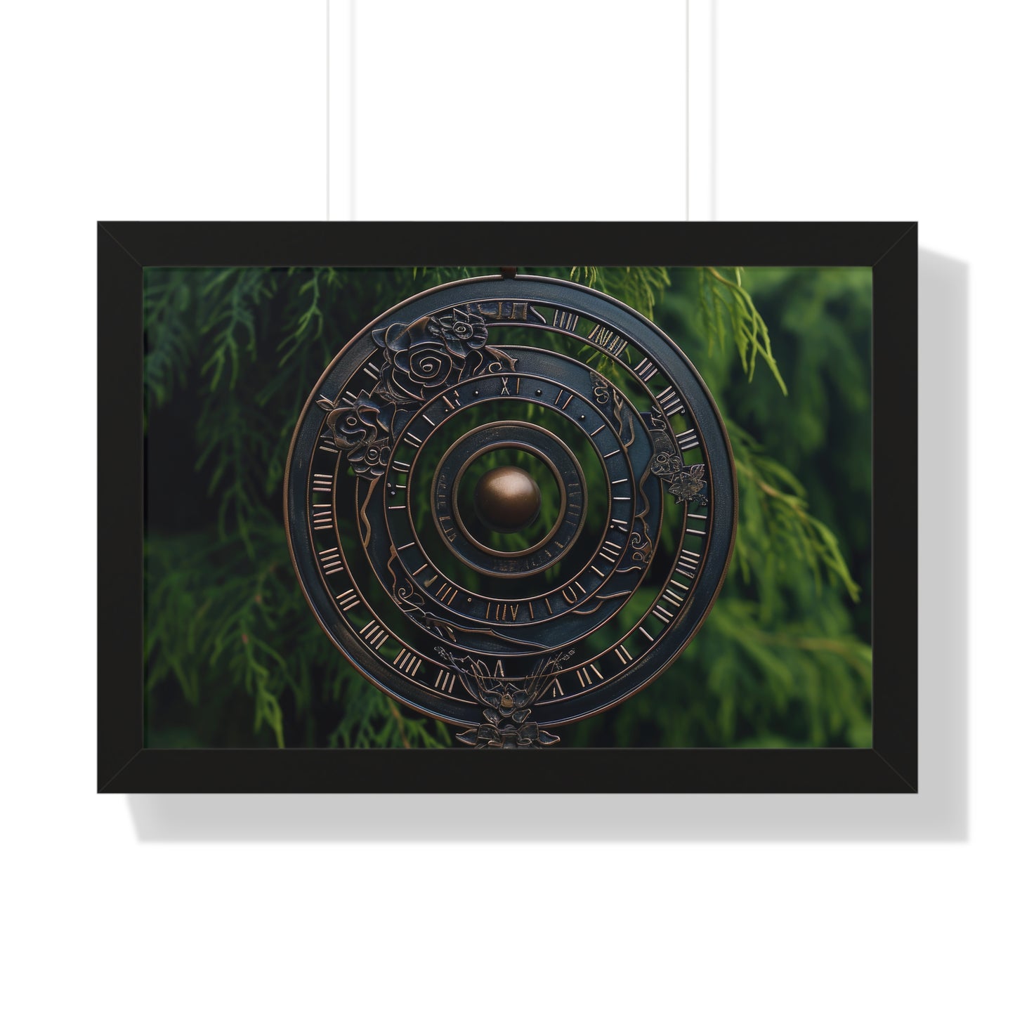 Timeless Nature - Ornate Sundial Art Frame | Framed Horizontal Poster