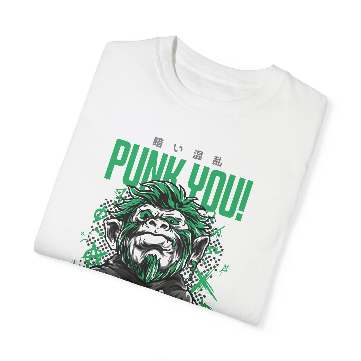 Rebel Monkey 'Punk You!' Graphic Tee | Black Punk Rock T-Shirt | XCalibre Designs