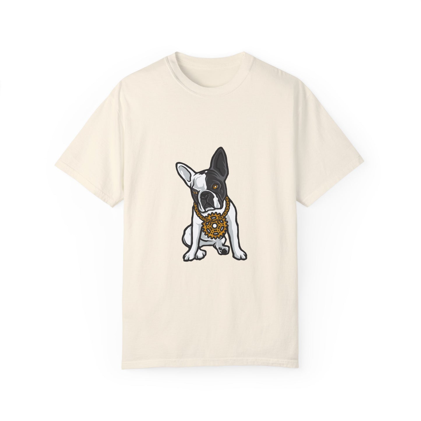 Cute French Bulldog with Sunglasses Graphic Tee | Grey Casual Dog Lover T-Shirt | XCalibre Designs