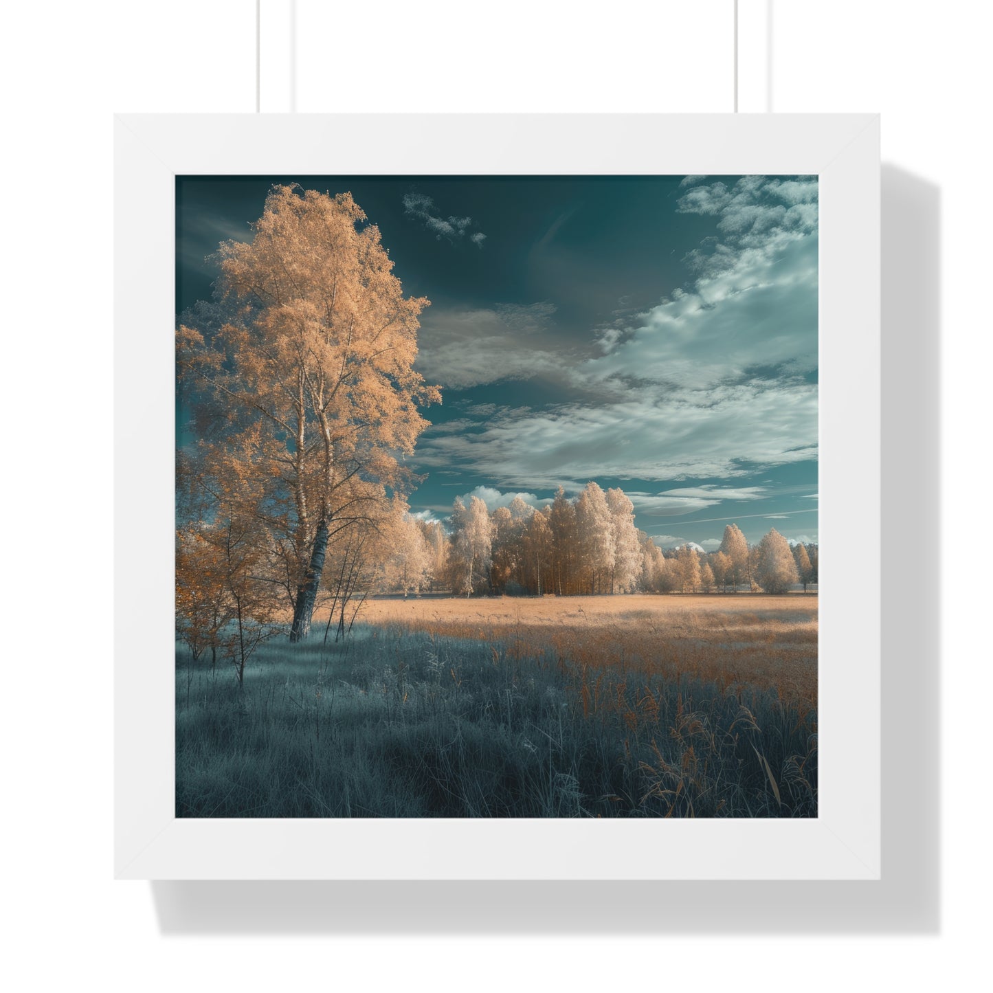 Surreal Azure - Ethereal Landscape Art Frame | Framed Horizontal Poster