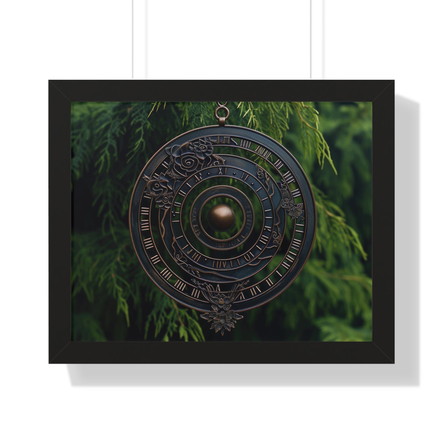 Timeless Nature - Ornate Sundial Art Frame | Framed Horizontal Poster