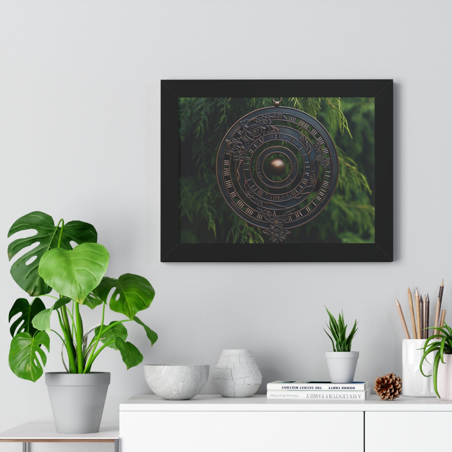 Timeless Nature - Ornate Sundial Art Frame | Framed Horizontal Poster