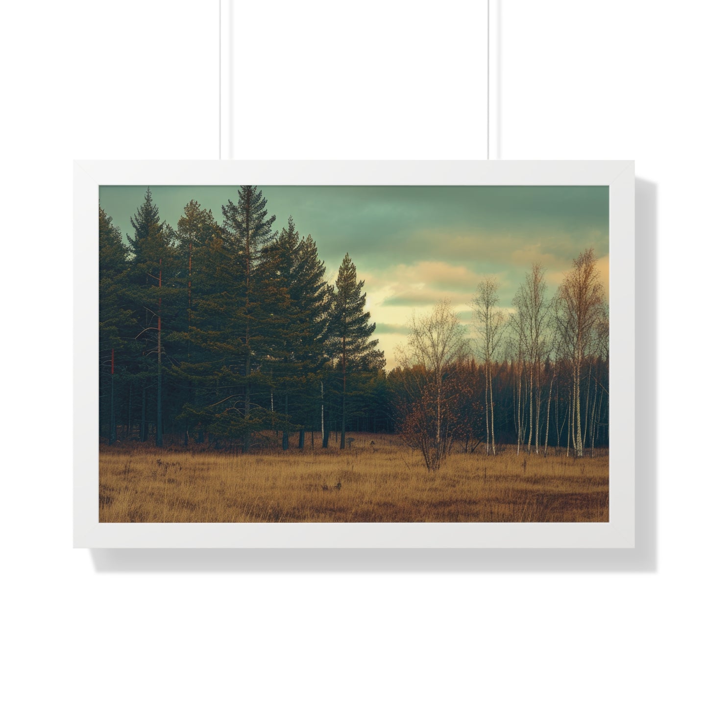 Twilight in the Wild - Rustic Forest Art Frame | Framed Horizontal Poster