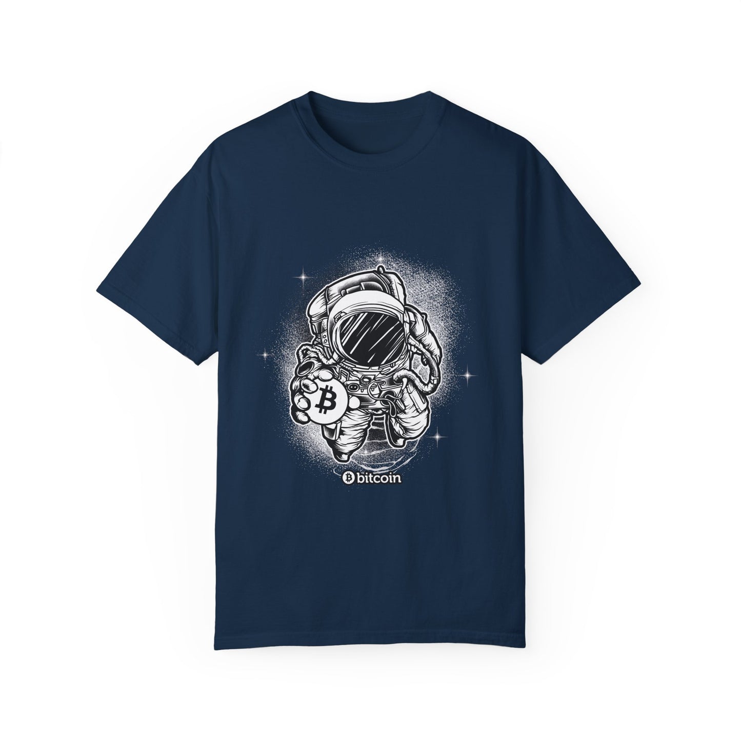 Cryptocurrency Astronaut Graphic Tee | Navy Crypto Space T-Shirt | XCalibre Designs