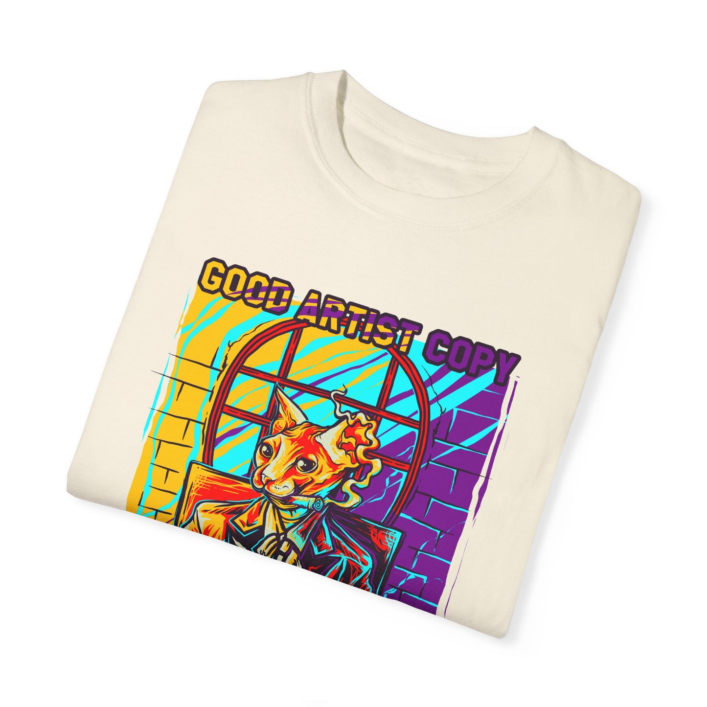 Artistic Quote Graphic Tee | 'Good Artists Copy, Great Artists Steal' T-Shirt | XCalibre Designs