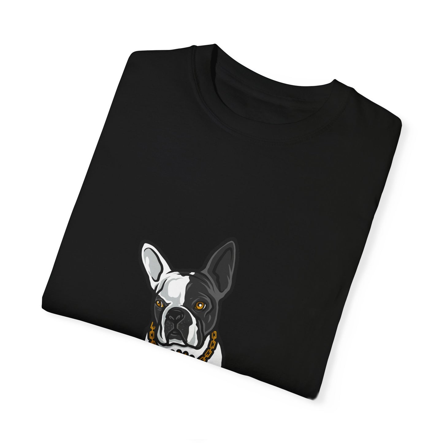 Cute French Bulldog with Sunglasses Graphic Tee | Grey Casual Dog Lover T-Shirt | XCalibre Designs