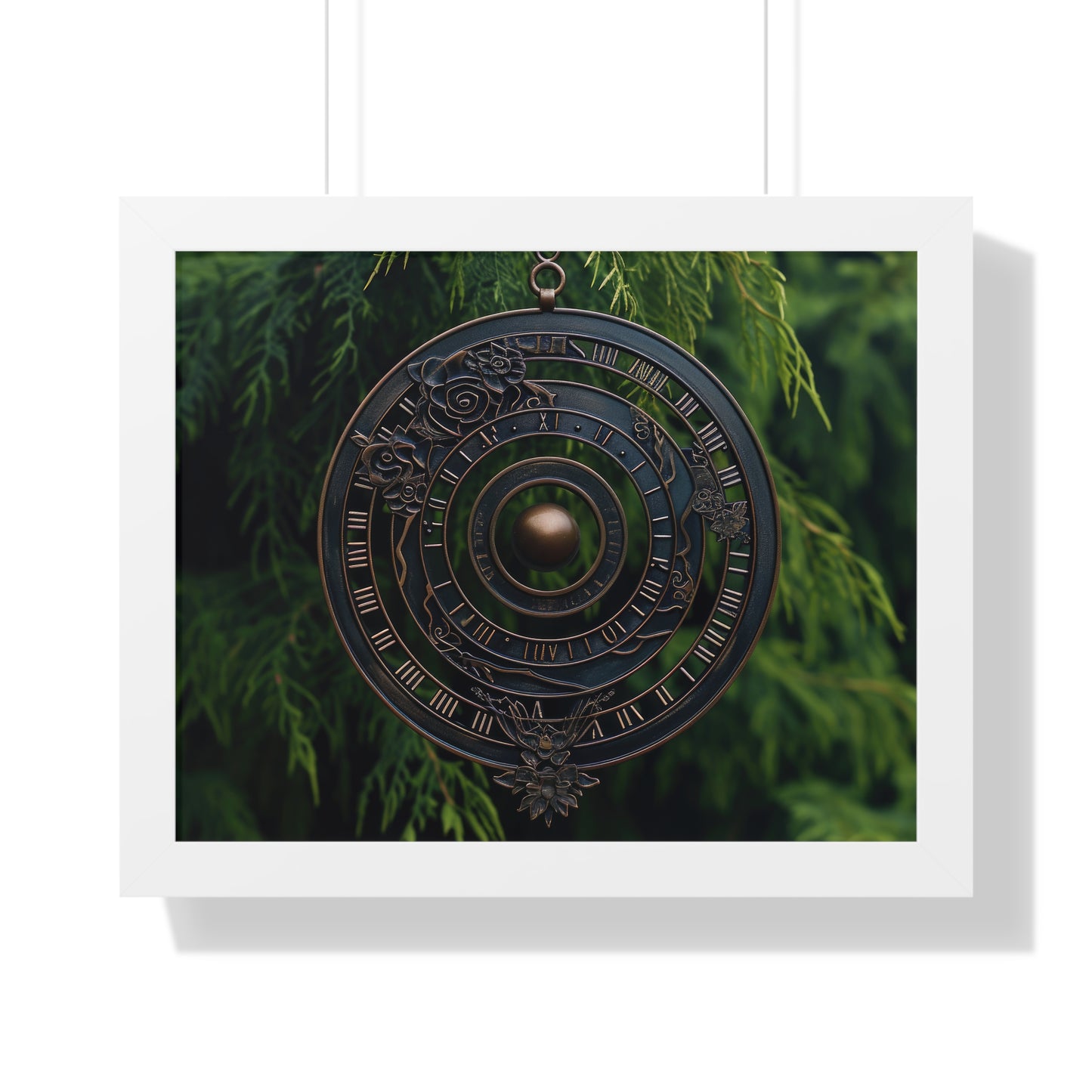 Timeless Nature - Ornate Sundial Art Frame | Framed Horizontal Poster