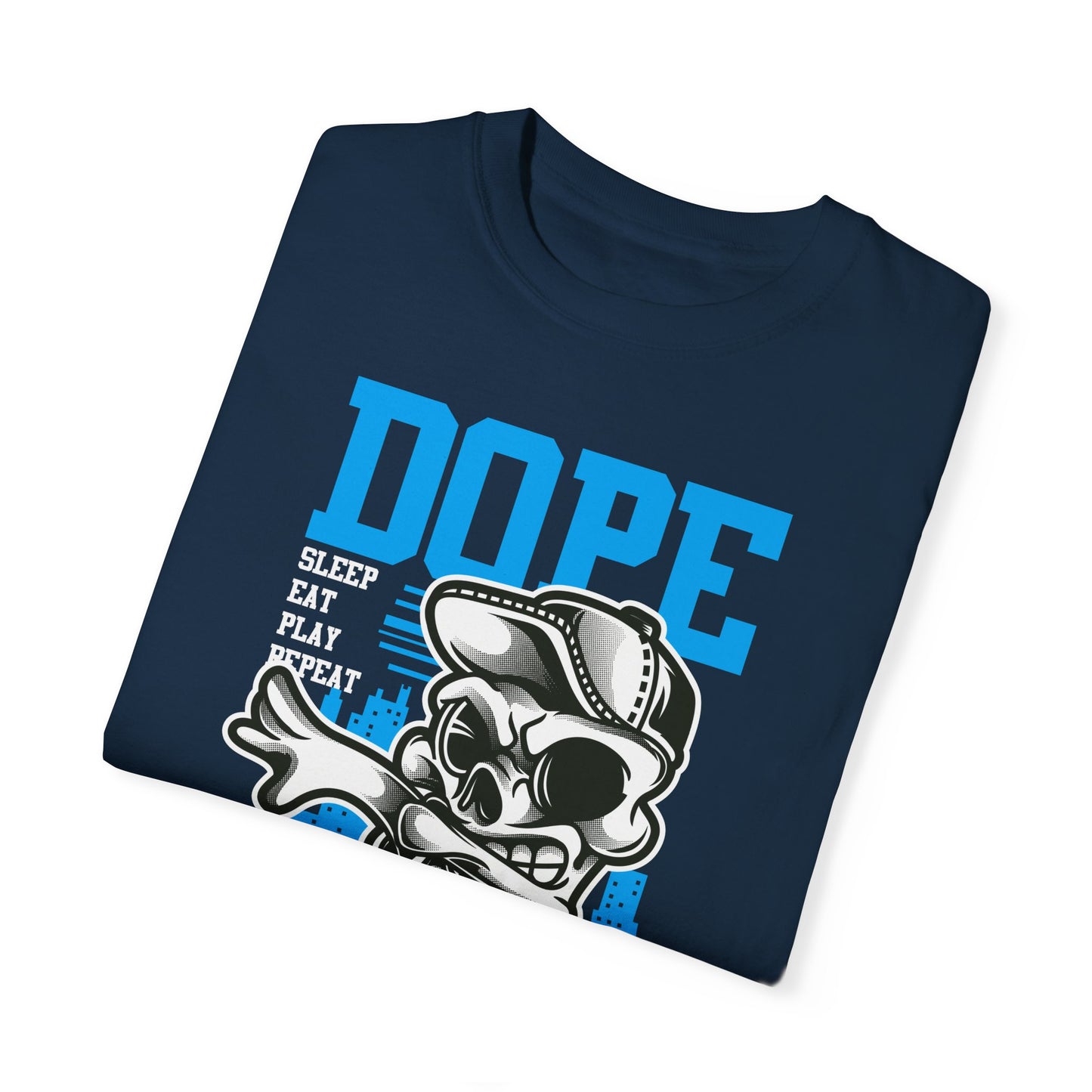 Urban Graffiti 'DOPE' Graphic Tee | Cool Blue Streetwear T-Shirt | XCalibre Designs