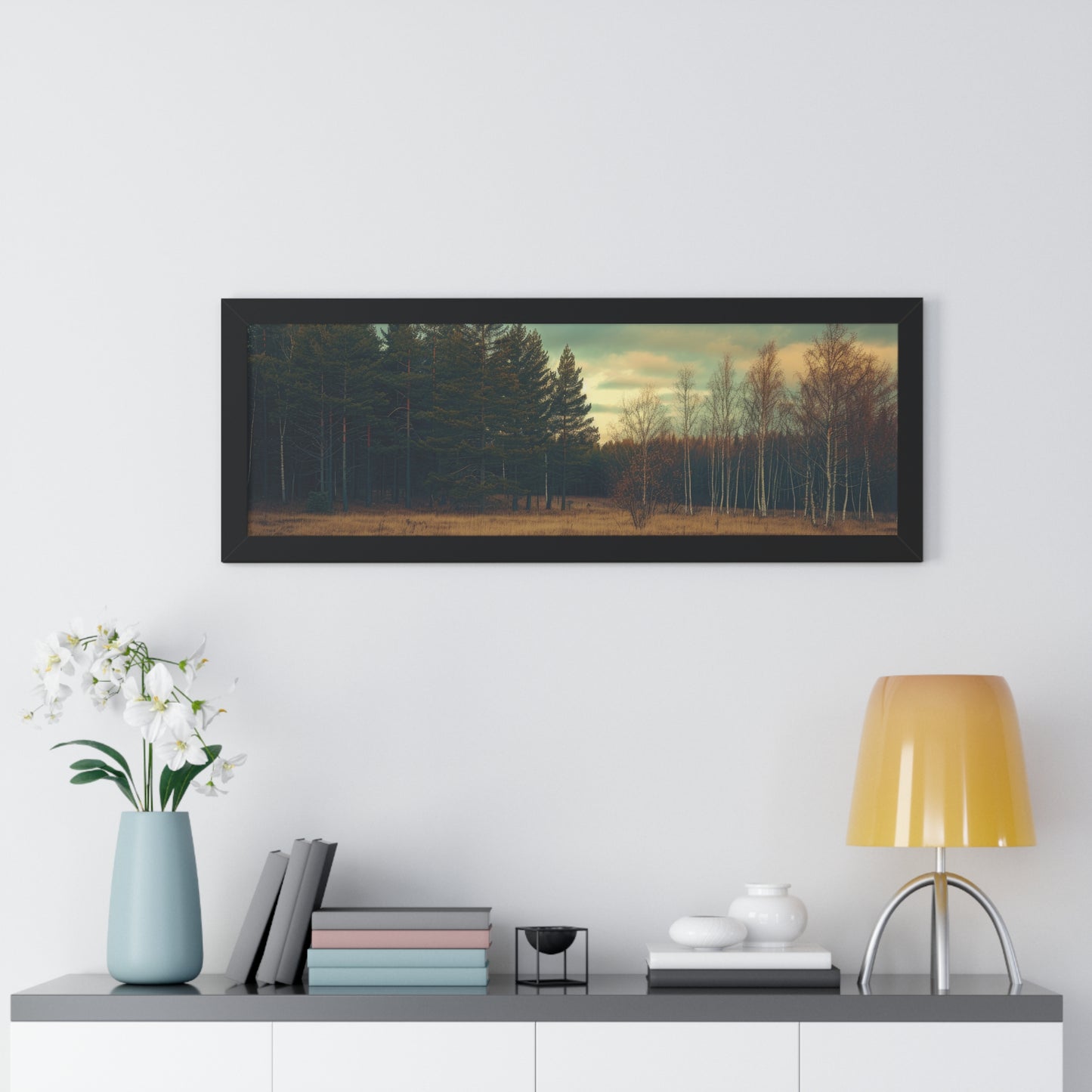 Twilight in the Wild - Rustic Forest Art Frame | Framed Horizontal Poster