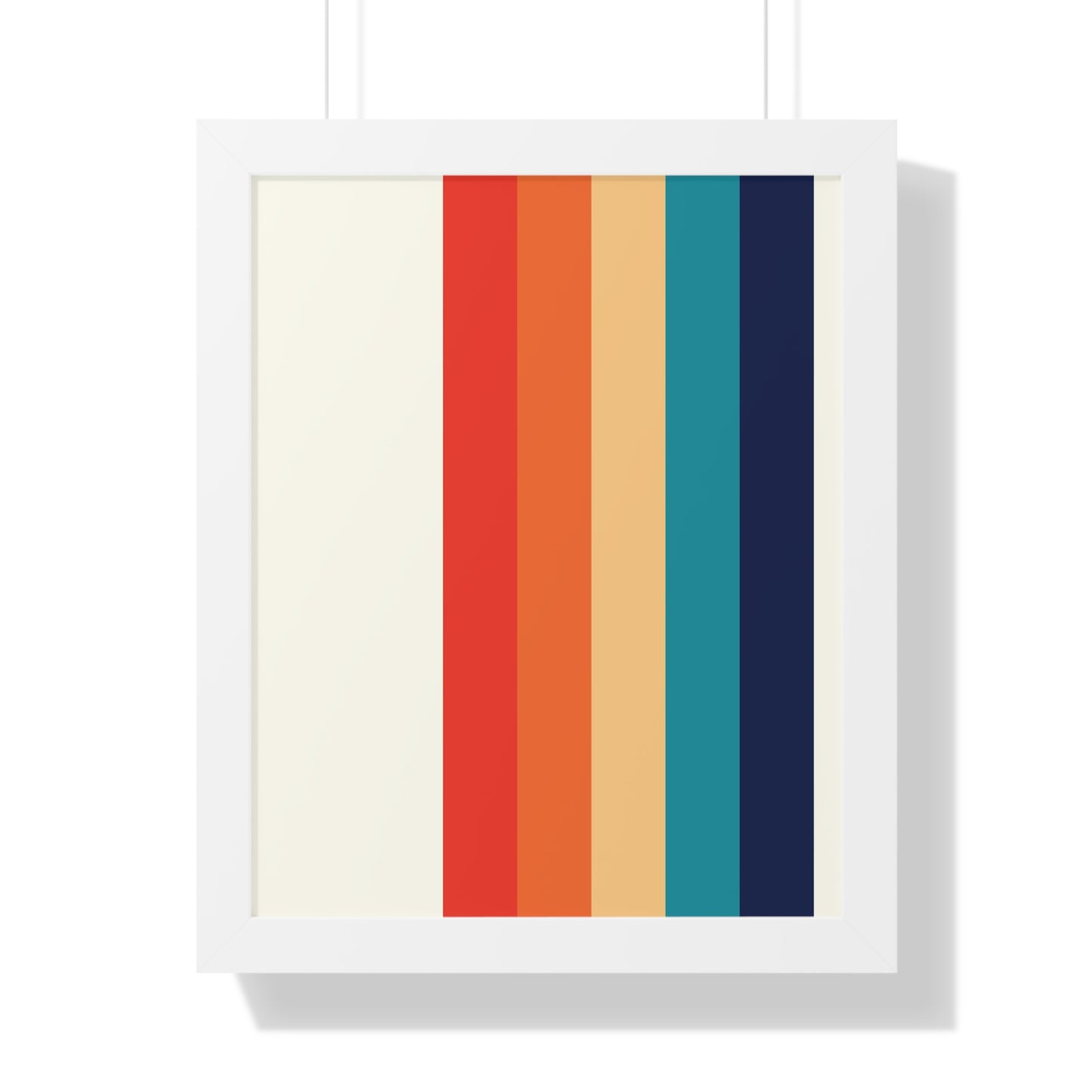 Multicolor Vertical Stripes Art Print | Contemporary Stripe Pattern Wall Art | XCalibre Designs | Framed Vertical Poster