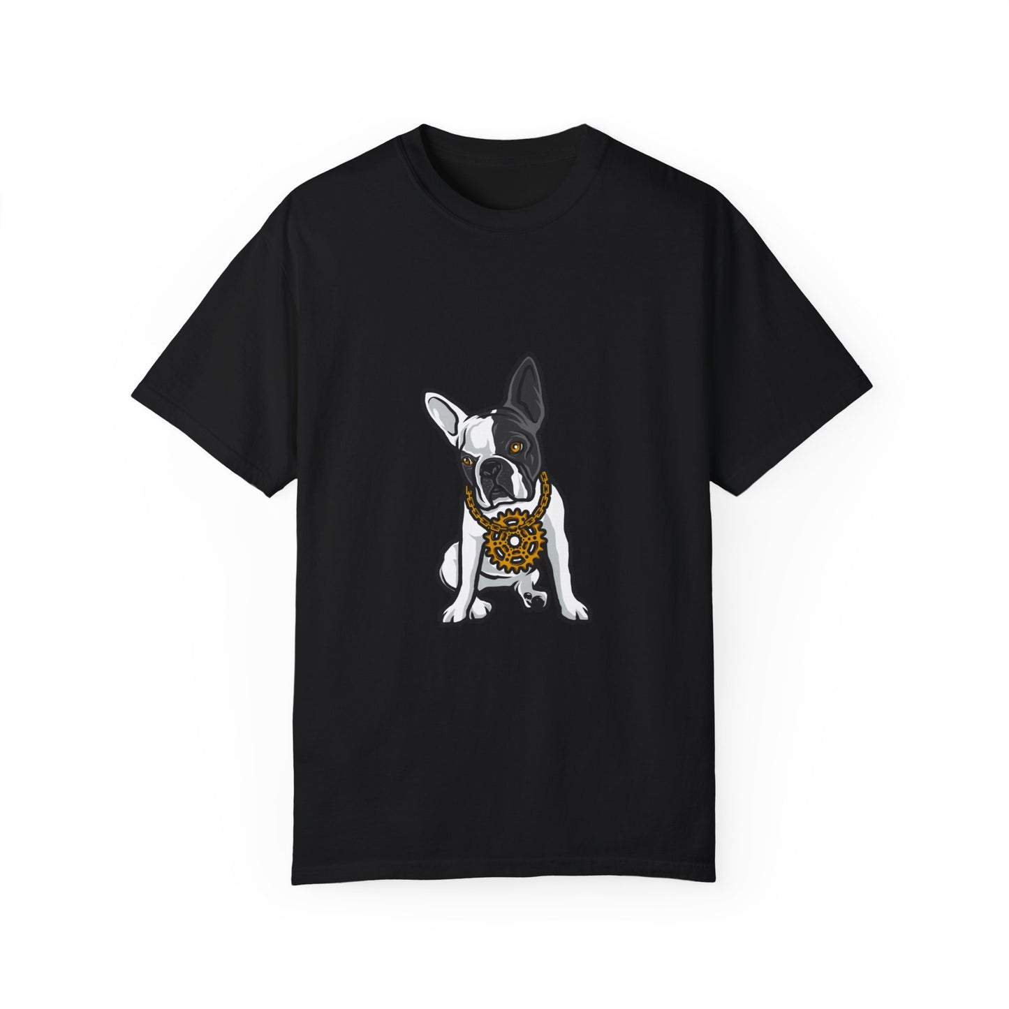 Cute French Bulldog with Sunglasses Graphic Tee | Grey Casual Dog Lover T-Shirt | XCalibre Designs