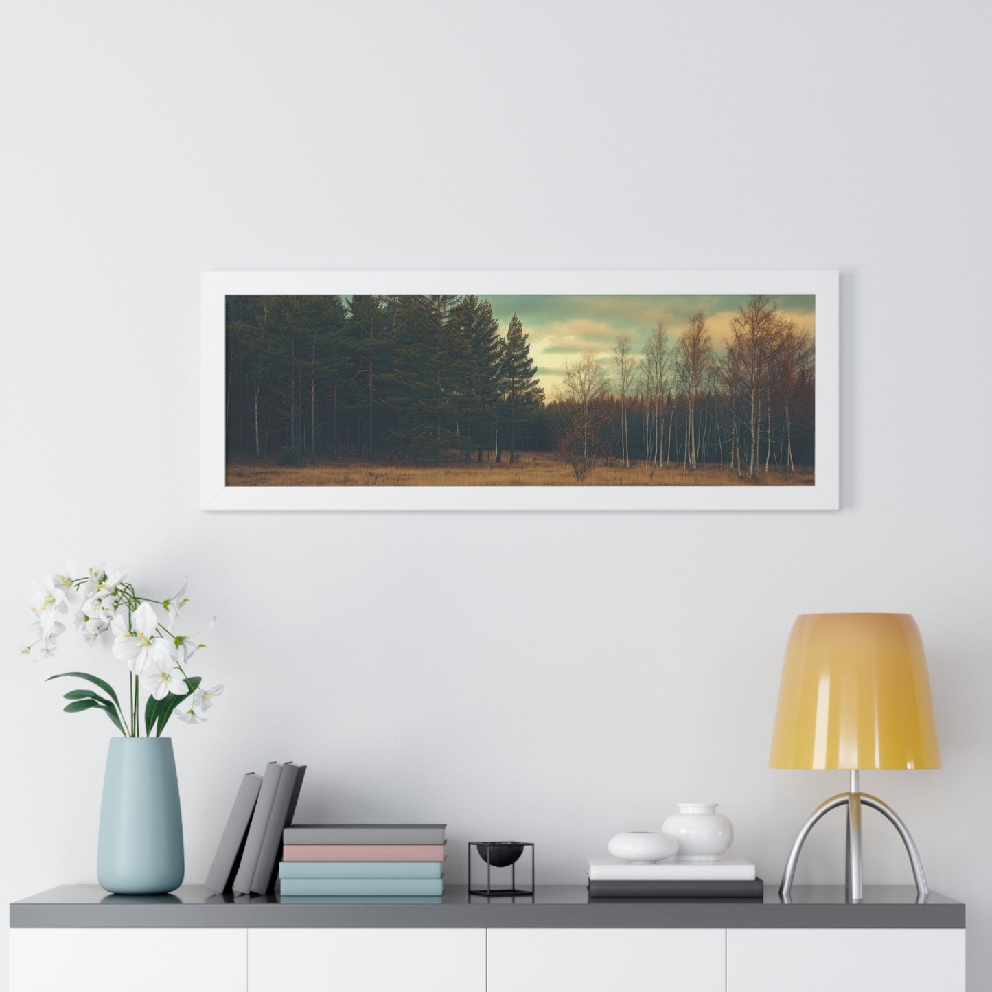 Twilight in the Wild - Rustic Forest Art Frame | Framed Horizontal Poster