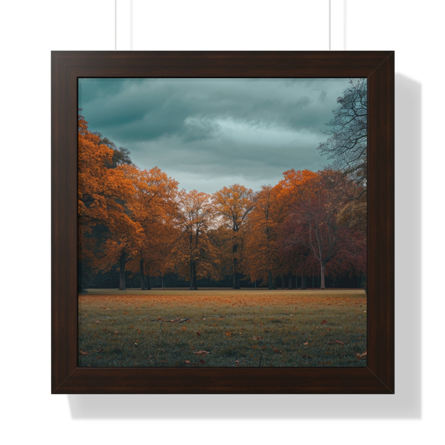 Crimson Canopy - Majestic Autumn Art Frame | Framed Horizontal Poster