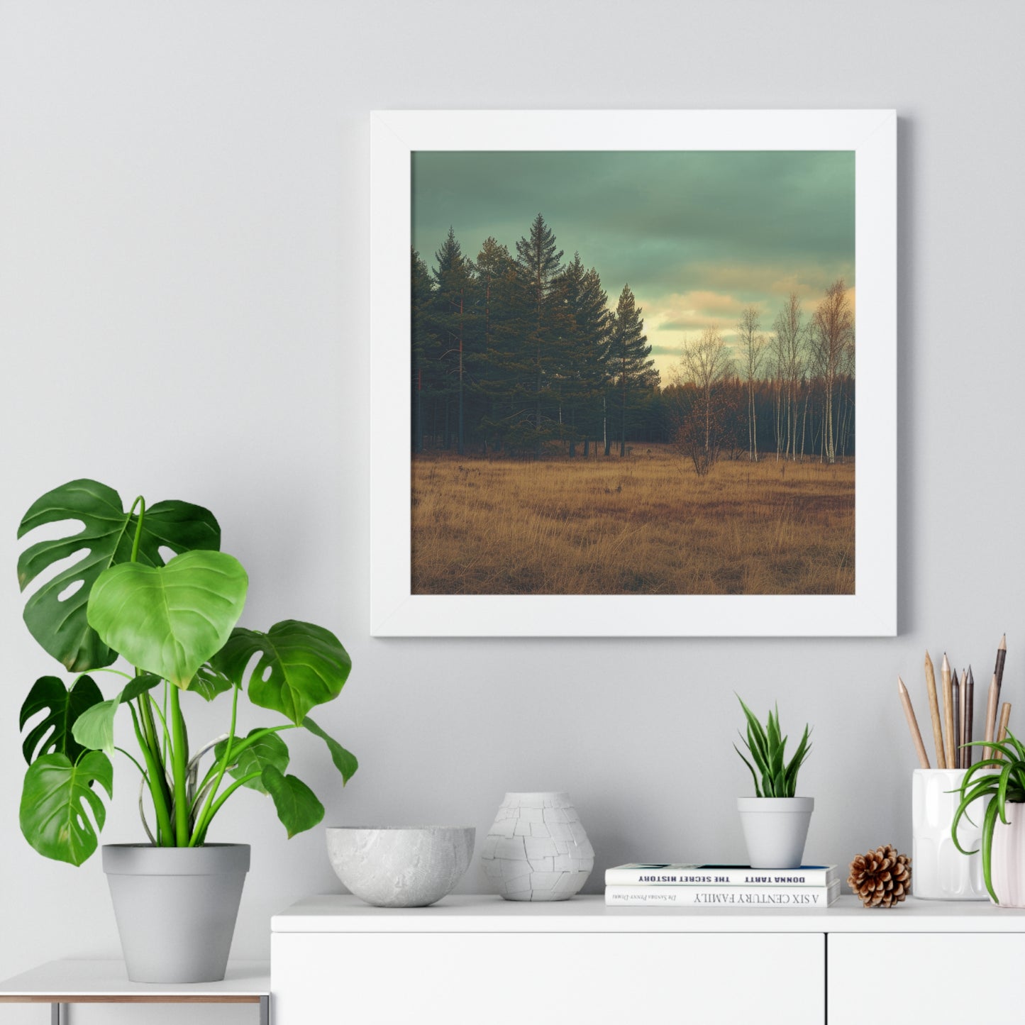 Twilight in the Wild - Rustic Forest Art Frame | Framed Horizontal Poster