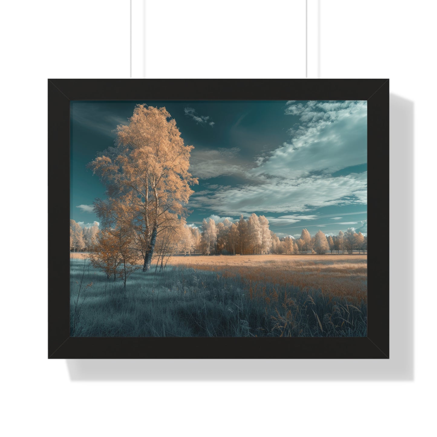 Surreal Azure - Ethereal Landscape Art Frame | Framed Horizontal Poster