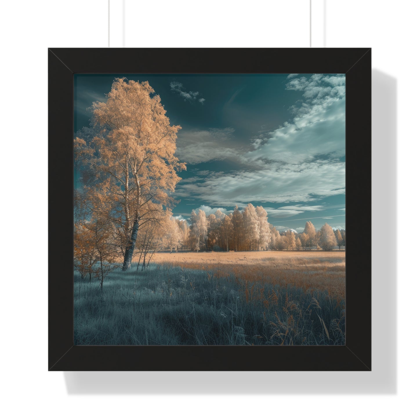 Surreal Azure - Ethereal Landscape Art Frame | Framed Horizontal Poster