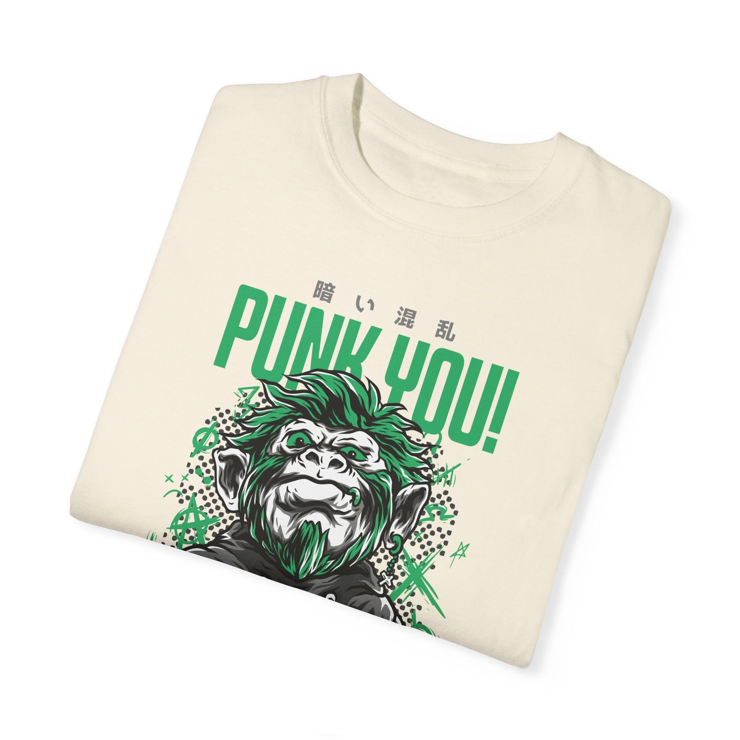 Rebel Monkey 'Punk You!' Graphic Tee | Black Punk Rock T-Shirt | XCalibre Designs