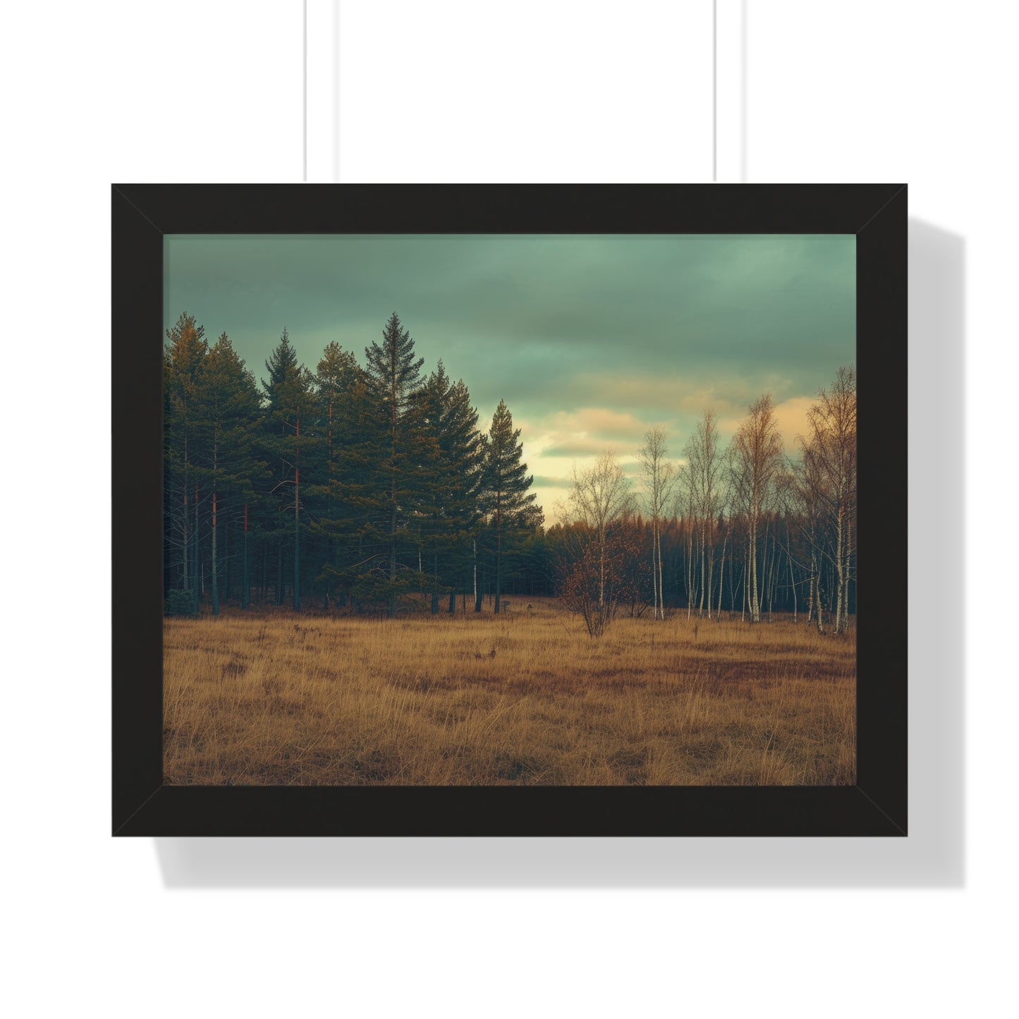 Twilight in the Wild - Rustic Forest Art Frame | Framed Horizontal Poster