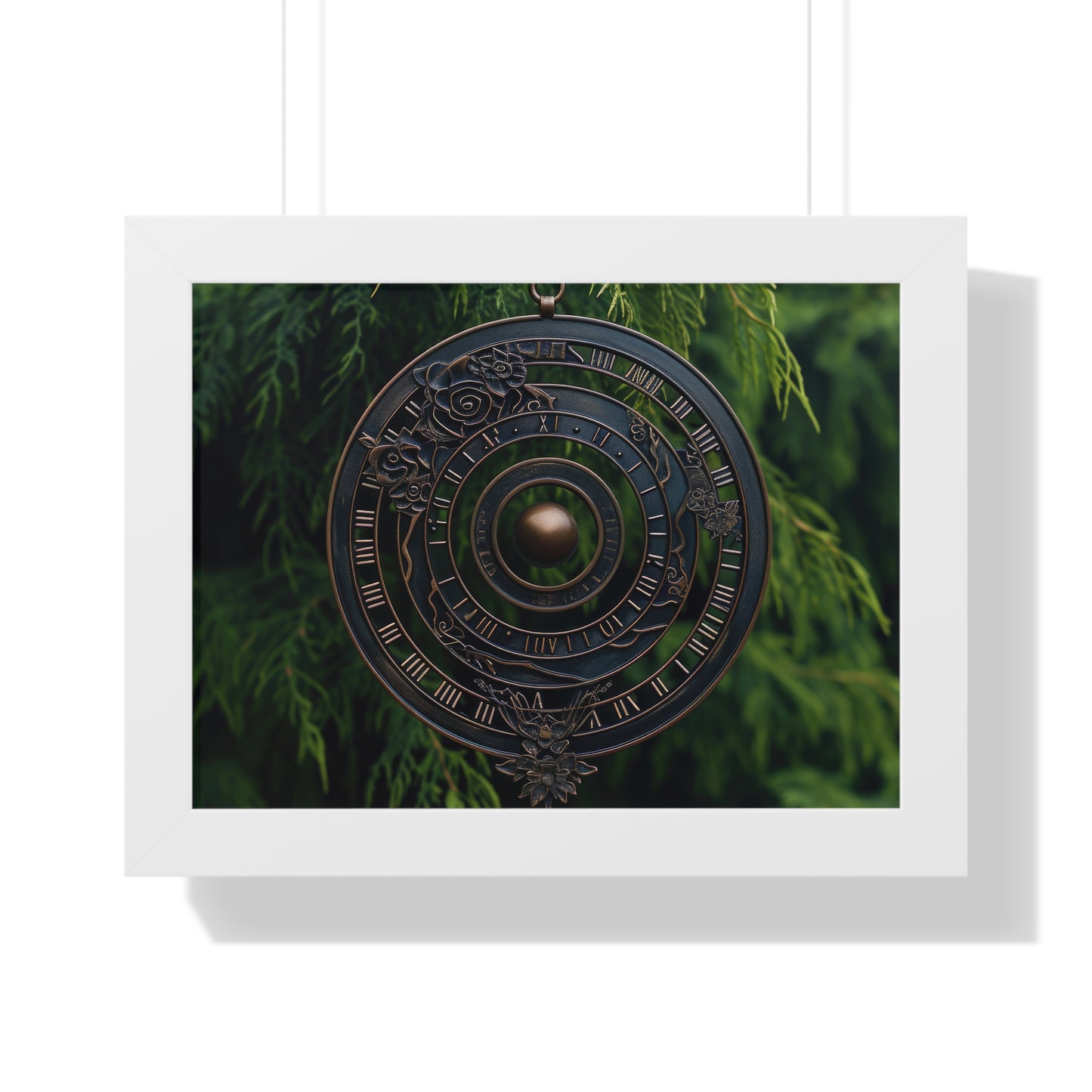 Timeless Nature - Ornate Sundial Art Frame | Framed Horizontal Poster