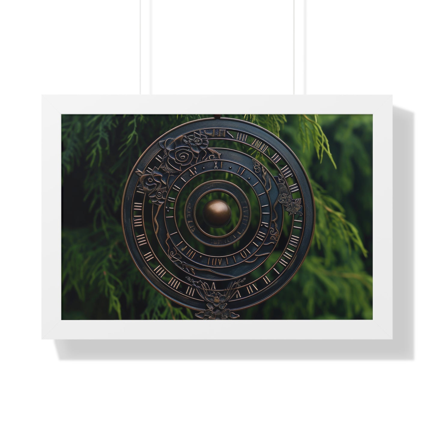 Timeless Nature - Ornate Sundial Art Frame | Framed Horizontal Poster