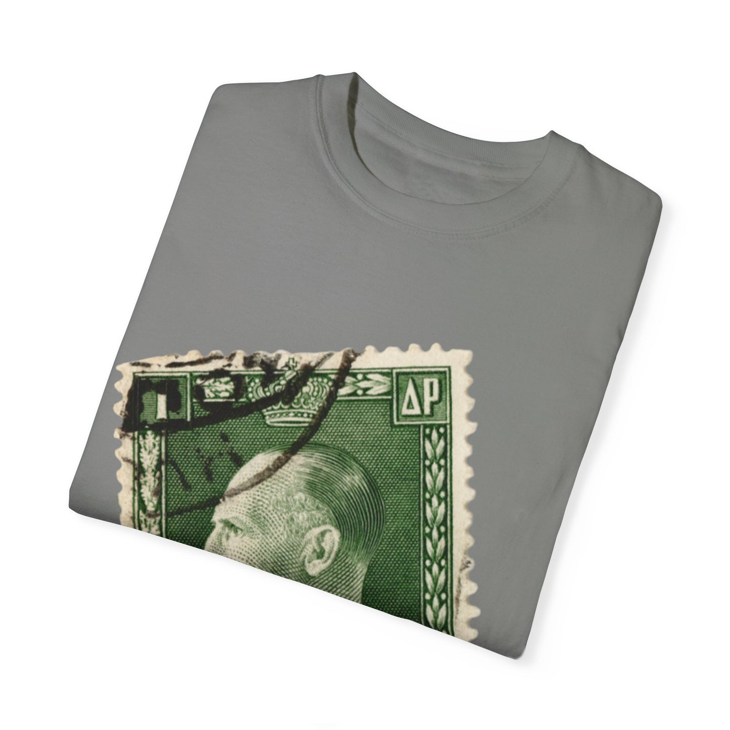 Vintage Stamp Collector Graphic Tee | Olive Green Philately T-Shirt | XCalibre Designs