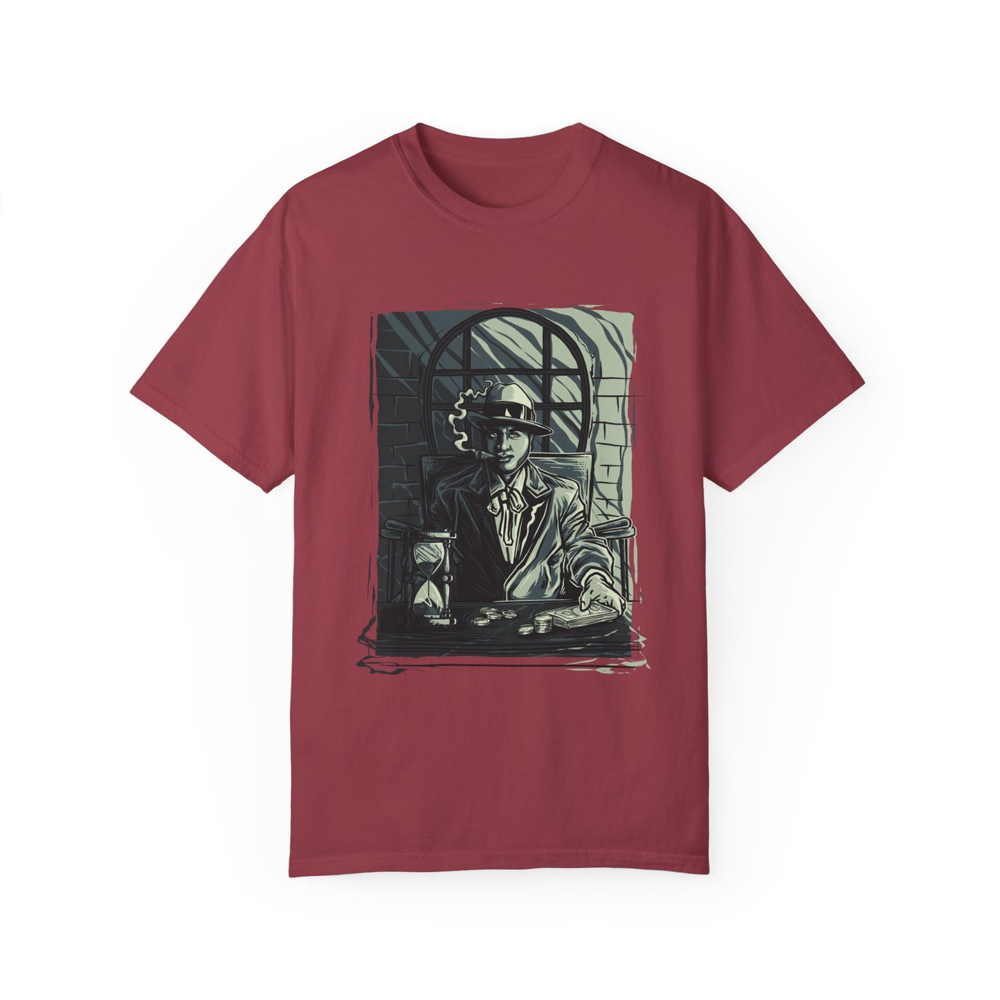 Vintage Detective Noir Graphic Tee | Beige Mystery-Inspired T-Shirt | XCalibre Designs