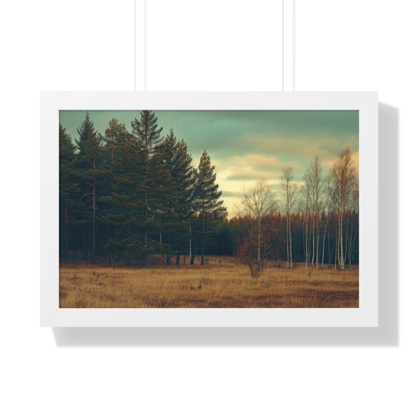 Twilight in the Wild - Rustic Forest Art Frame | Framed Horizontal Poster