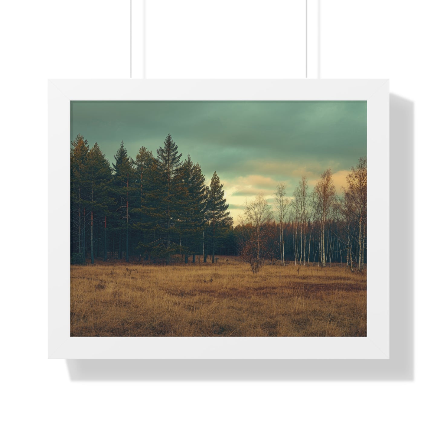 Twilight in the Wild - Rustic Forest Art Frame | Framed Horizontal Poster