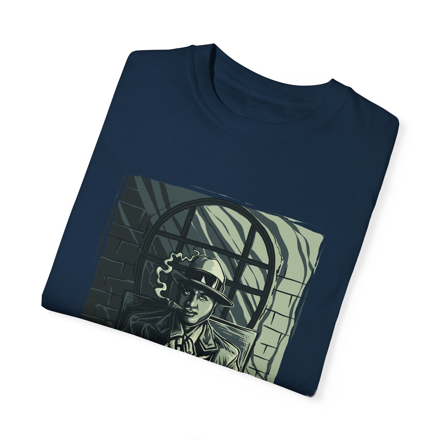 Vintage Detective Noir Graphic Tee | Beige Mystery-Inspired T-Shirt | XCalibre Designs