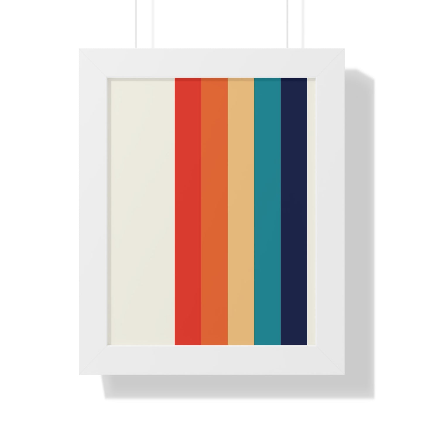 Multicolor Vertical Stripes Art Print | Contemporary Stripe Pattern Wall Art | XCalibre Designs | Framed Vertical Poster