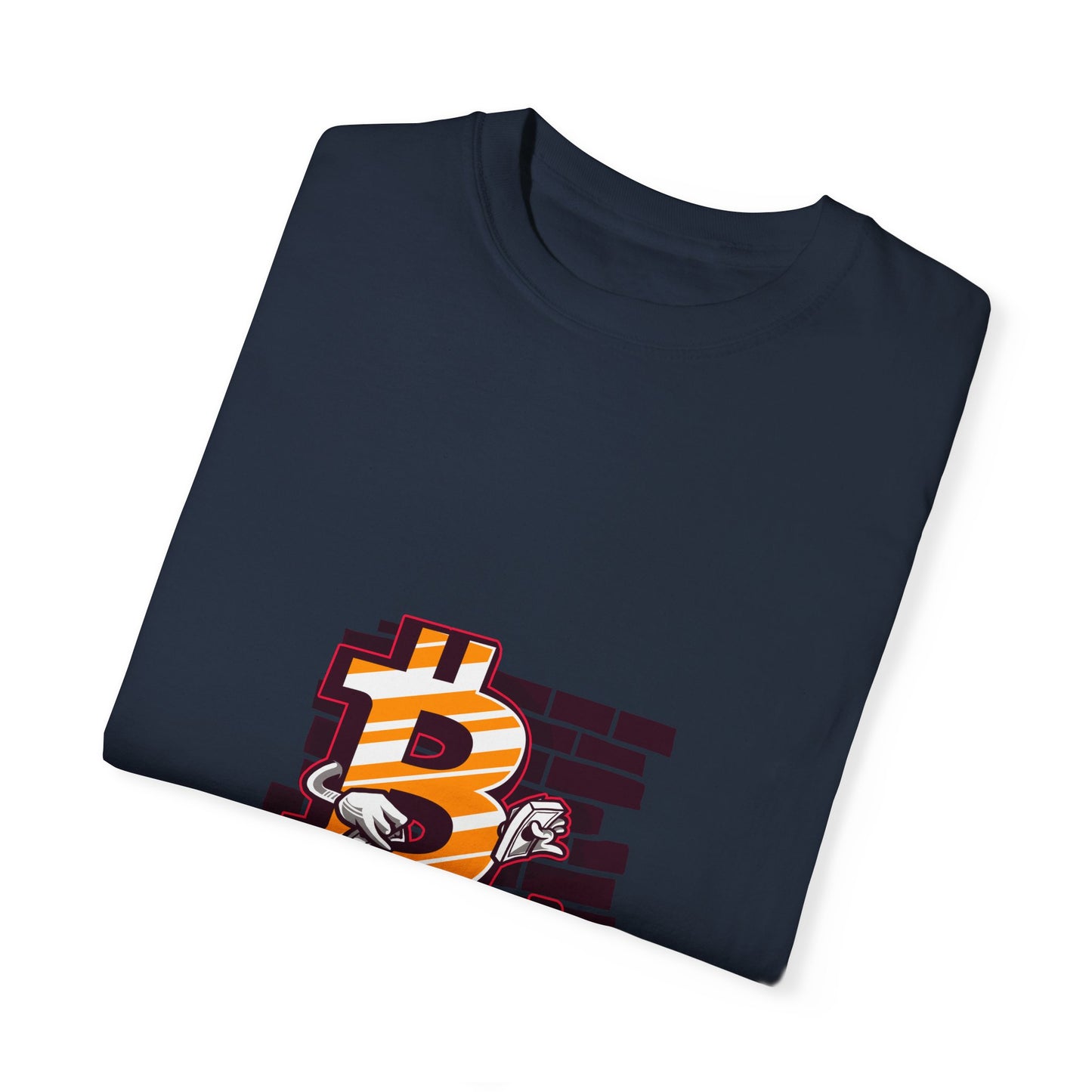 Bitcoin Currency Breakout Graphic Tee | Beige Cryptocurrency T-Shirt | XCalibre Designs