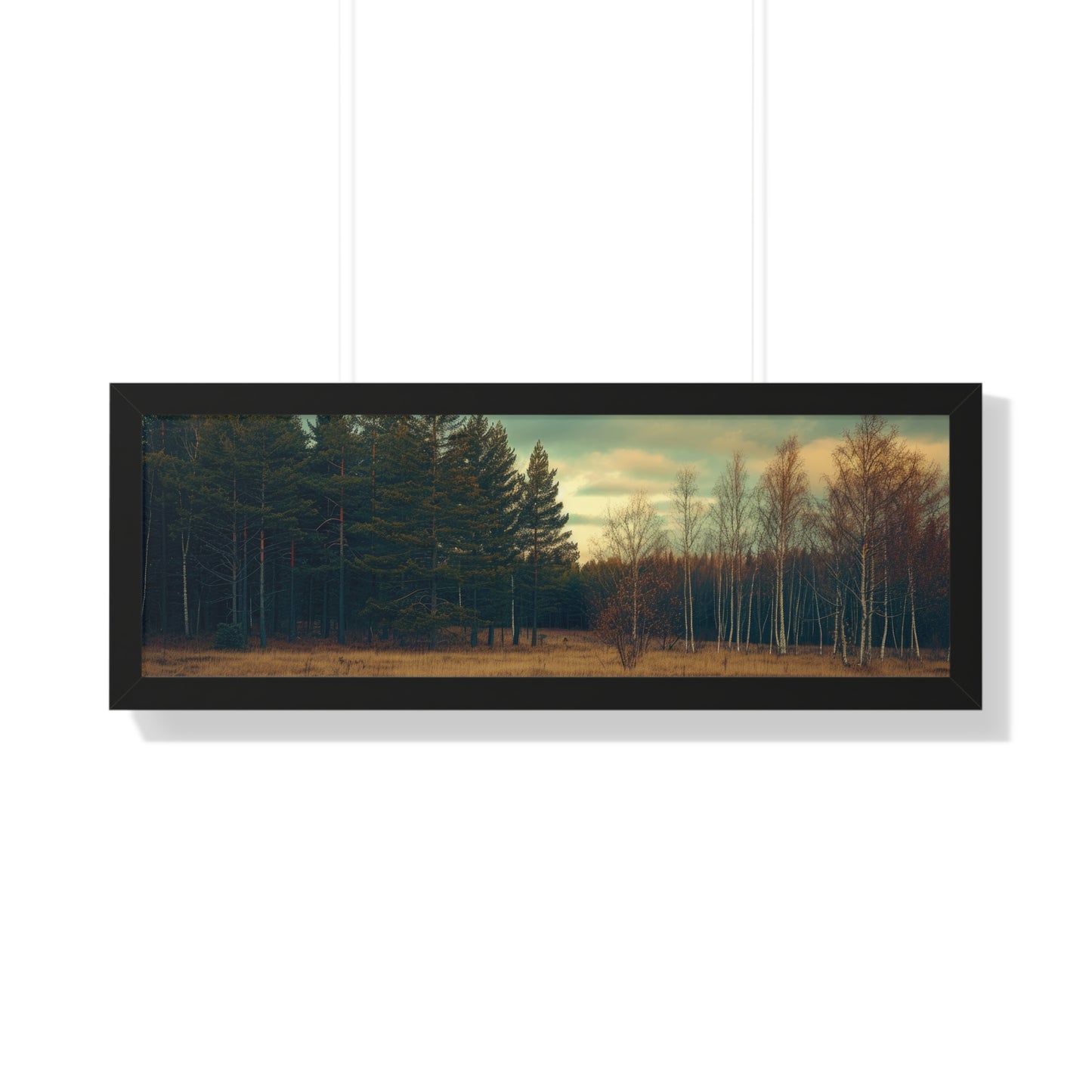 Twilight in the Wild - Rustic Forest Art Frame | Framed Horizontal Poster