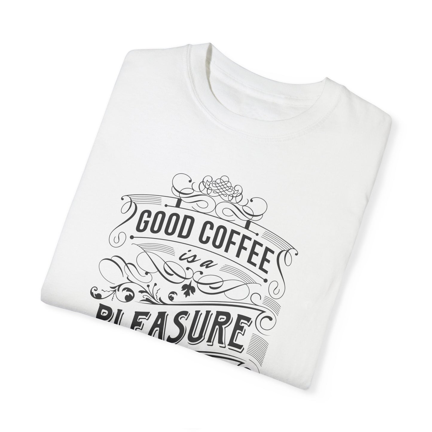 Coffee and Friendship Quote Tee | White Typographic T-Shirt | XCalibre Designs