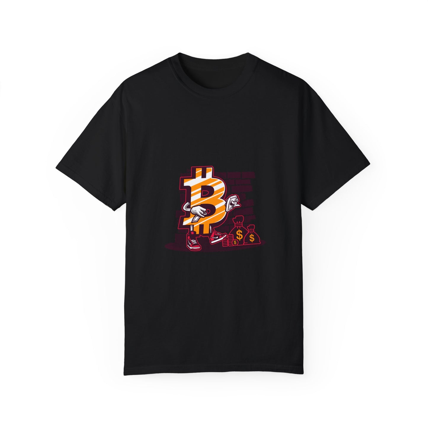 Bitcoin Currency Breakout Graphic Tee | Beige Cryptocurrency T-Shirt | XCalibre Designs