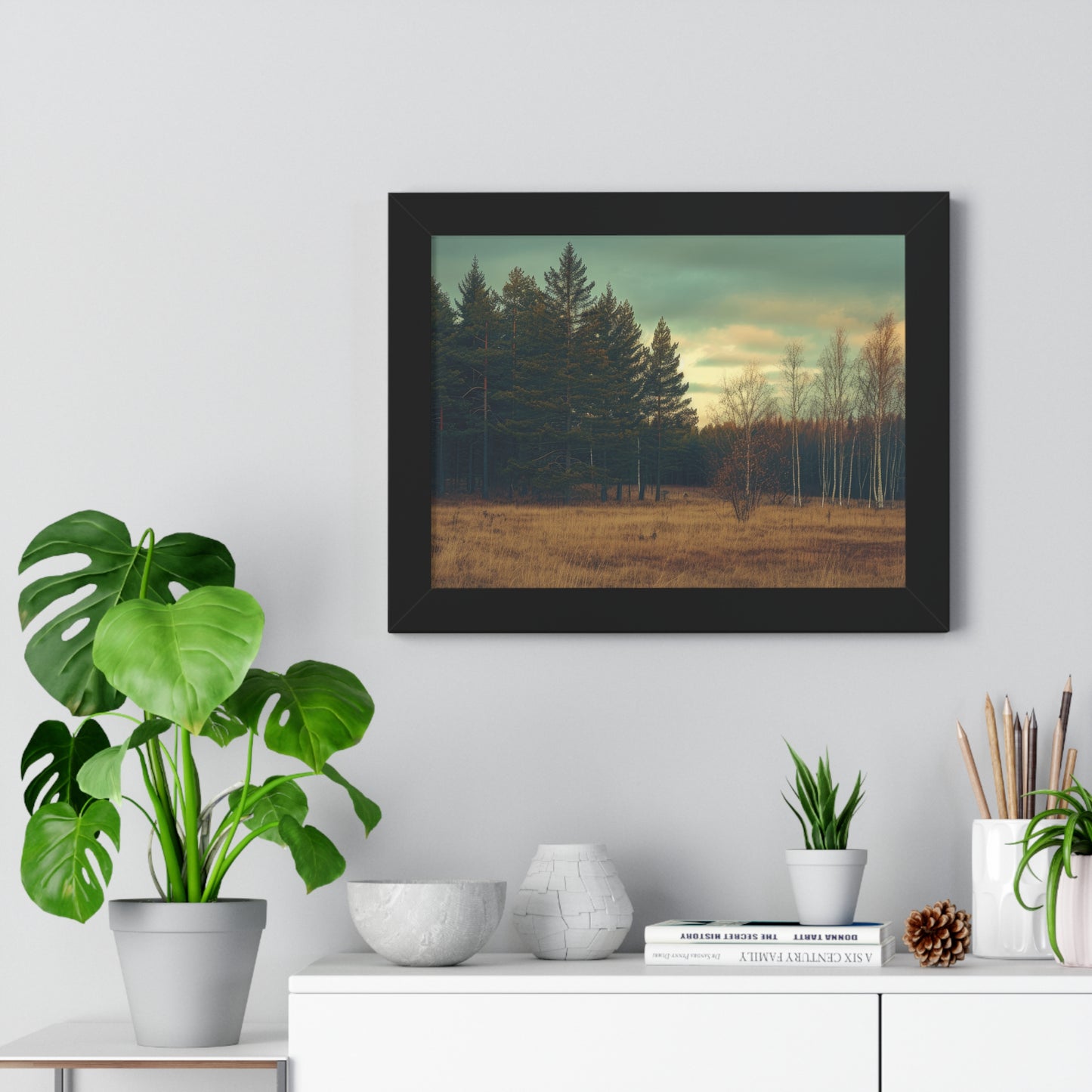 Twilight in the Wild - Rustic Forest Art Frame | Framed Horizontal Poster