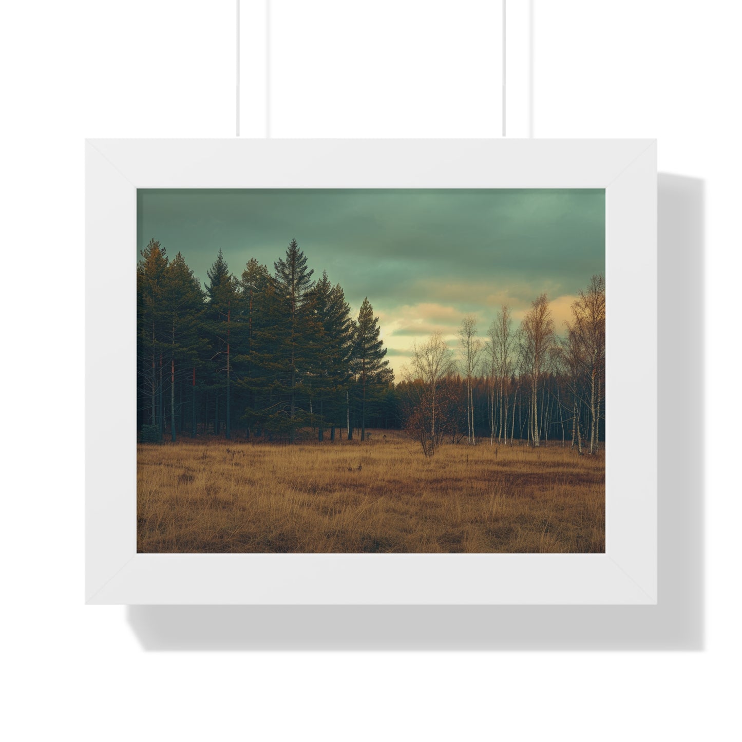 Twilight in the Wild - Rustic Forest Art Frame | Framed Horizontal Poster