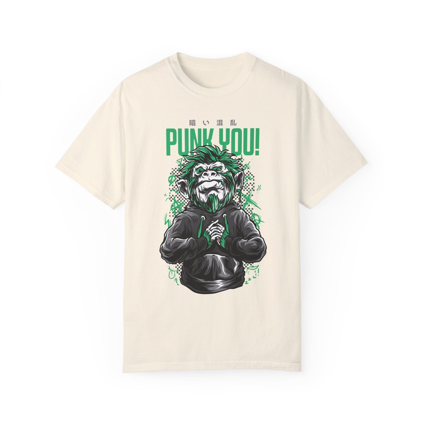 Rebel Monkey 'Punk You!' Graphic Tee | Black Punk Rock T-Shirt | XCalibre Designs