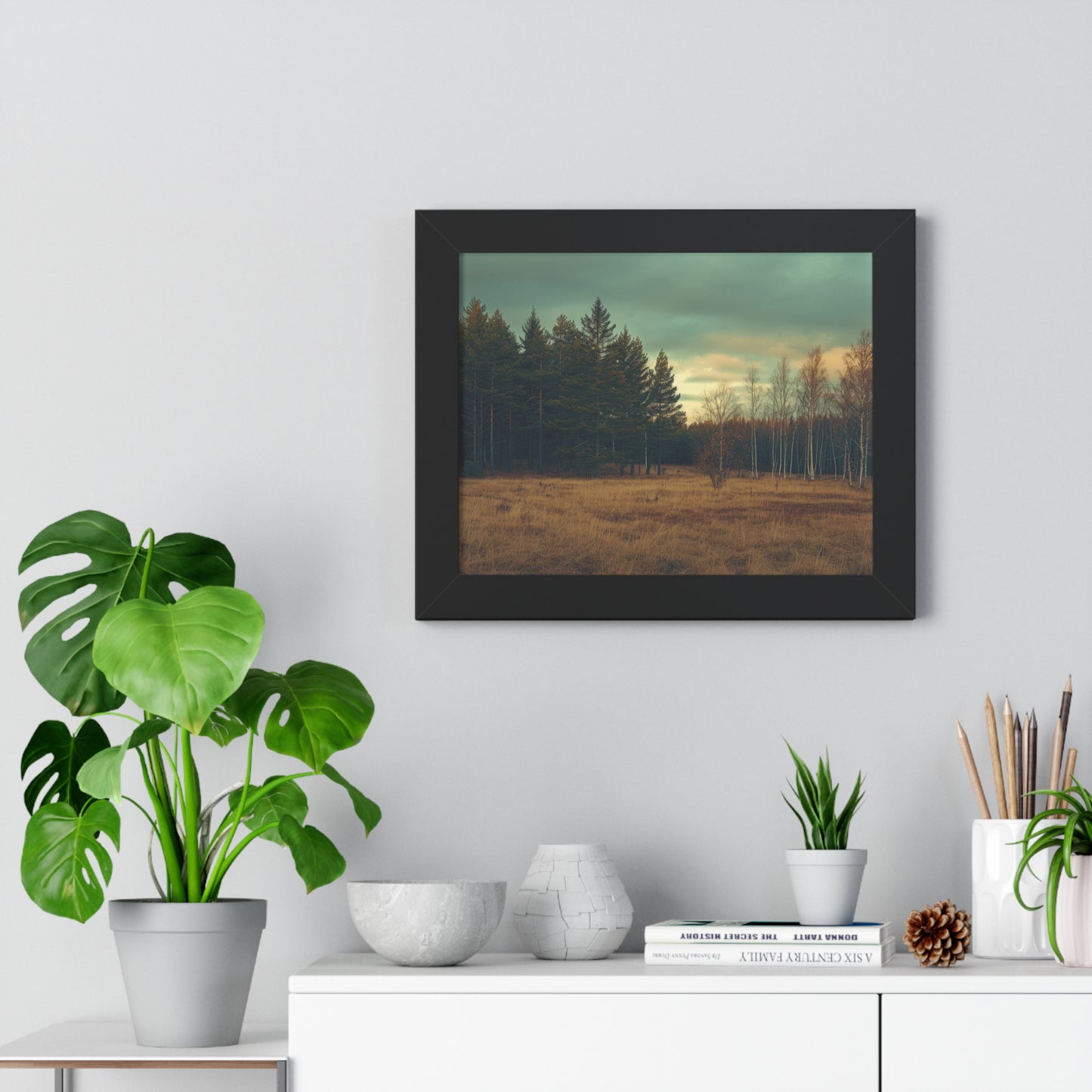 Twilight in the Wild - Rustic Forest Art Frame | Framed Horizontal Poster