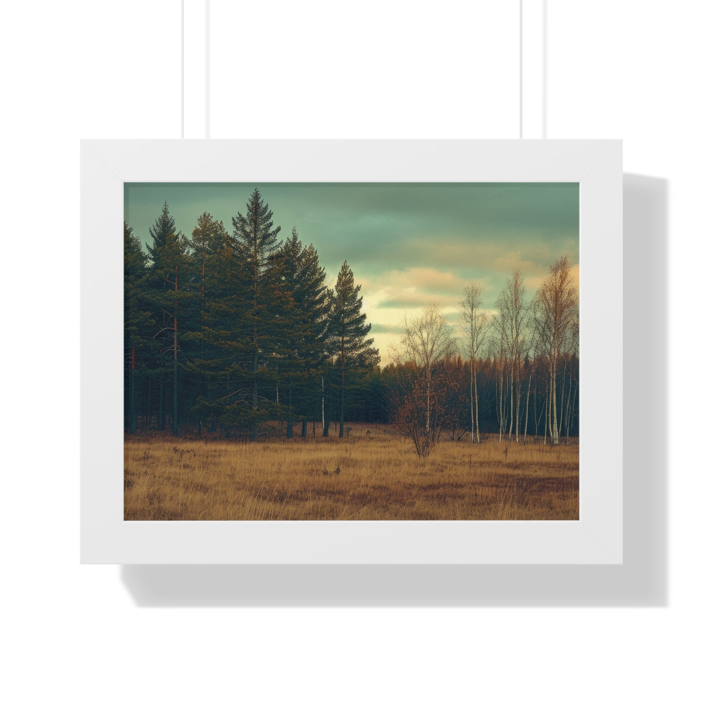 Twilight in the Wild - Rustic Forest Art Frame | Framed Horizontal Poster