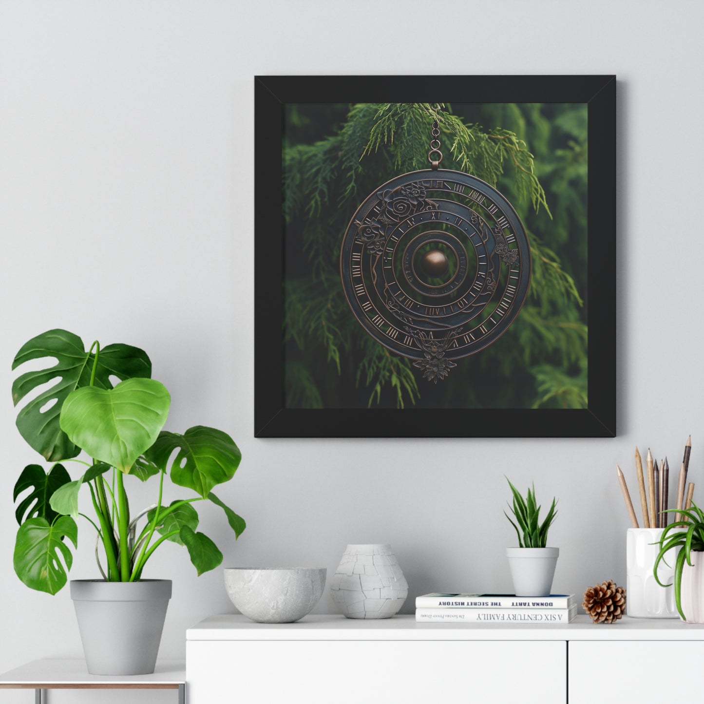 Timeless Nature - Ornate Sundial Art Frame | Framed Horizontal Poster