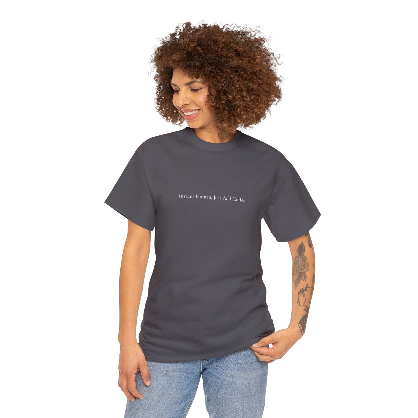 Instant Human, Just Add Coffee | Unisex Heavy Cotton Tee