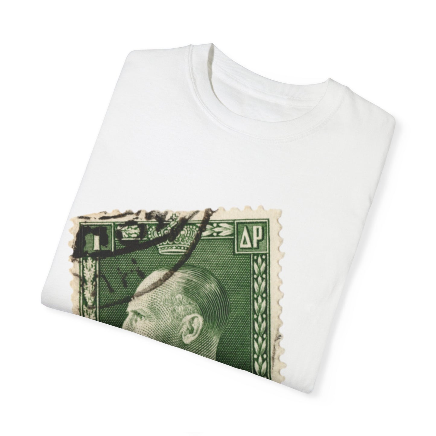 Vintage Stamp Collector Graphic Tee | Olive Green Philately T-Shirt | XCalibre Designs