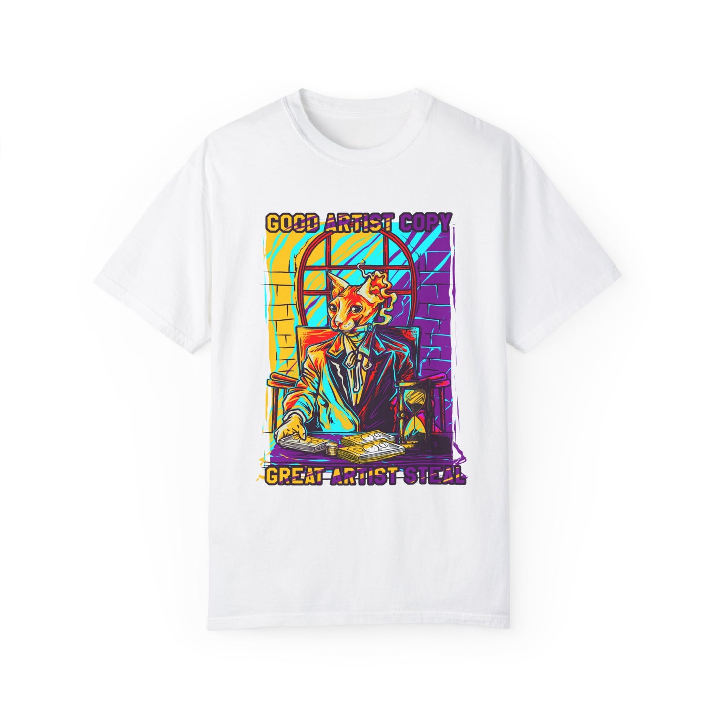 Artistic Quote Graphic Tee | 'Good Artists Copy, Great Artists Steal' T-Shirt | XCalibre Designs