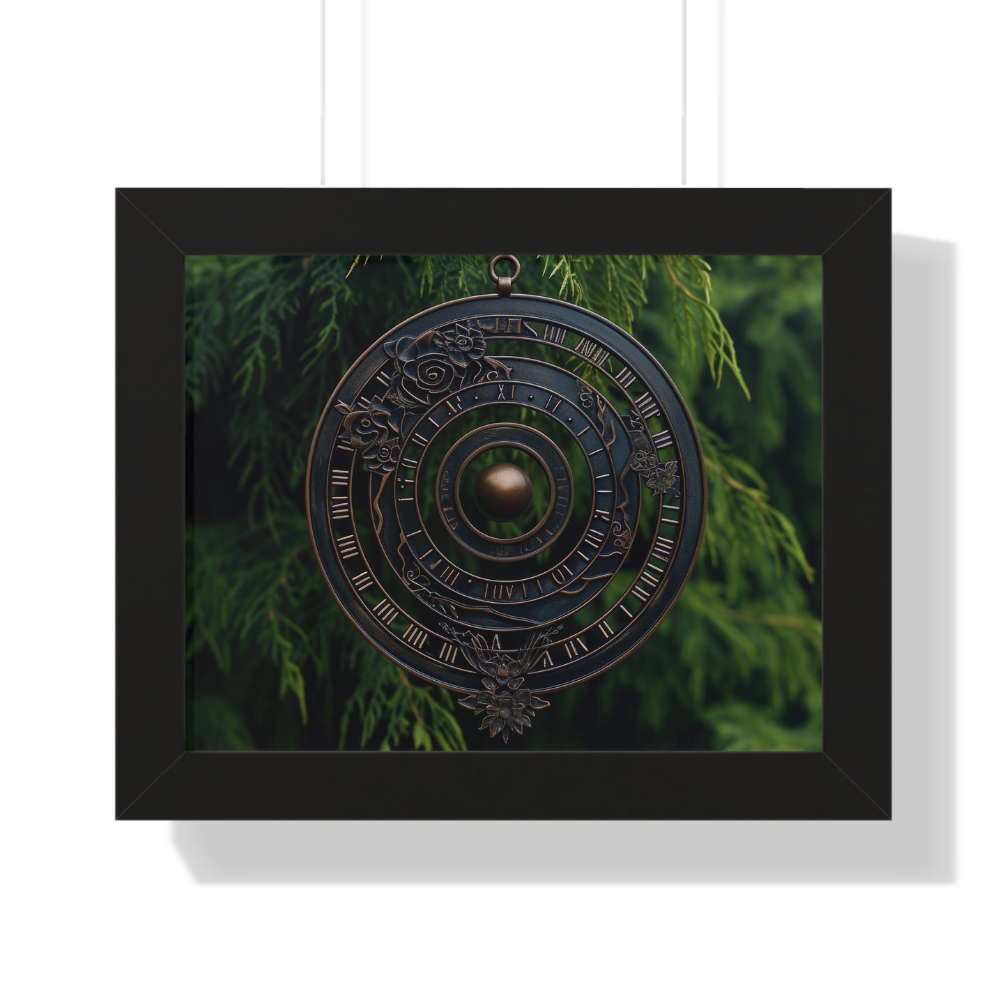 Timeless Nature - Ornate Sundial Art Frame | Framed Horizontal Poster